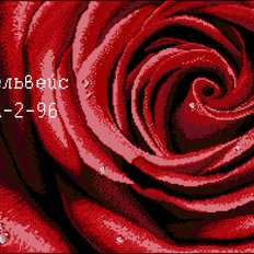 Заготовка для вышивания бисером или нитями Красная роза желаний А-2-96