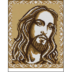 Заготовка для вышивания иконы на габардине "Иисус" А-4-004