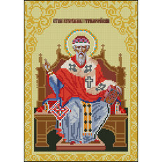 Схема для вышивания на атласе Молитвы святому Спиридону Тримифунтскому А-4-008