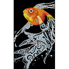 Схема для вышивания на атласе Золотая Рыбка