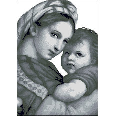 Схема для вышивания бисером или нитками Мадонна с ребенкомС-273(ІІ)