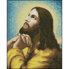 Схема для вышивания бисером или нитками на габардине Молитва Иисуса С-42