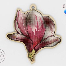 Набор для вышивки крестом на деревянной основе Магнолия