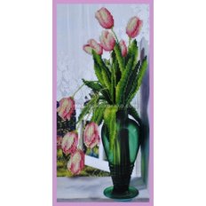 Набор для вышивки бисером Тюльпаны на окне
