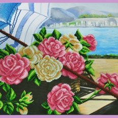 Набор для вышивки бисером Розы на берегу