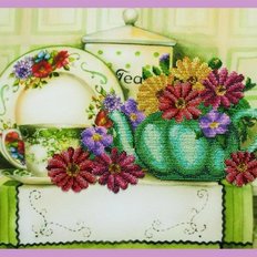 Набор для вышивки бисером Цветочный чай