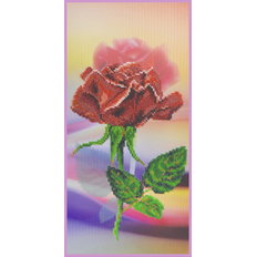 фото: схема для вышивки бисером, Красная роза