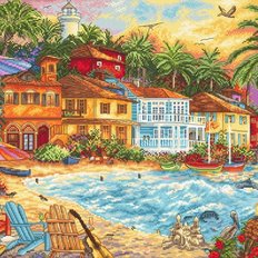 фото: картина для вышивки крестом, Время для острова