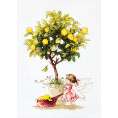 фото: картина, вышитая бисером, Лимоны