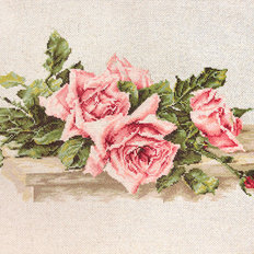 фото: картина для вышивки крестиком Розовые розы