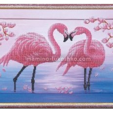 Набор для вышивки бисером Розовые фламинго