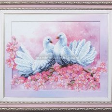 Набор для вышивки бисером Любовь и голуби