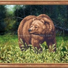 Схема для вышивки бисером Медведь