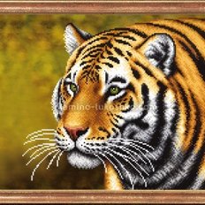 Схема для вышивки бисером Тигр