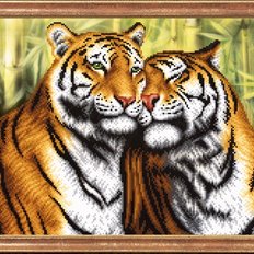 Схема для вышивки бисером Пара тигров