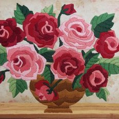 Набор для вышивки нитками Ароматные розы