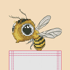 Набор для вышивки крестиком на одежде Пчелка