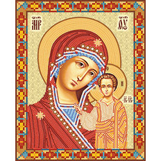 изображение: икона для вышивки бисером Венчальная пара. Богородица Казанская