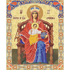 Схема для вышивки бисером Пресвятая Богородица Державная