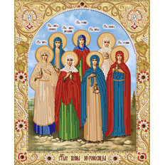 изображение: схема для вышивки бисером иконы Святые жены мироносицы
