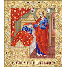 изображение: схема для вышивки бисером Икона Божией Матери Целительница