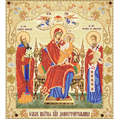изображение: схема для вышивки бисером Образ Пресвятой Богородицы Домостроительница