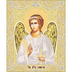изображение: икона для вышивки бисером Ангел Хранитель (золото)