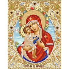 Схема для вышивки бисером Жировицкая икона Божией Матери