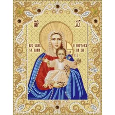 Схема для вышивки бисером Леушинская икона Божией Матери («Аз есмь с вами, и никтоже на вы»)