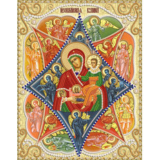 Схема для вышивки бисером Икона Божией Матери Неопалимая Купина