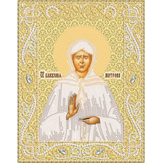 изображение: икона Св. Блж. Матрона Московская, вышитая бисером (золото)