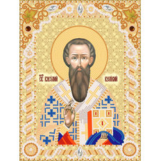 изображение: схема для вышивки бисером именной иконы Св. Василий Великий