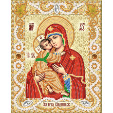 изображение: икона для вышивки бисером Владимирская икона Божией Матери