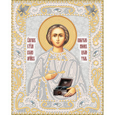 изображение: икона для вышивки бисером Св. Вмч. Пантелеймон Целитель