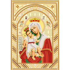 Схема для вышивки бисером Богородица Милующая (Достойно есть)