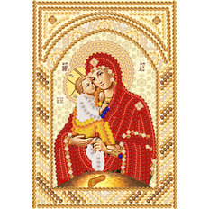 Схема для вышивки бисером Пресвятая Богородица Почаевская