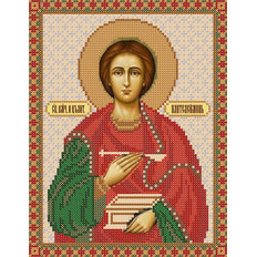 изображение: схема для вышивки бисером Икона Св. Пантелеймон Целитель