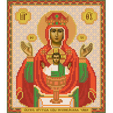 изображение: схема для вышивки бисером Икона Богородицы Неупиваемая чаша