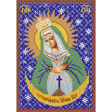 изображение: схема для вышивки бисером Богородица Остробрамская