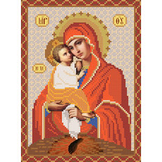 изображение: схема для вышивки бисером Пресвятая Богородица Почаевская