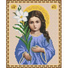 изображение: схема для вышивки бисером Богородица Трилетствующая