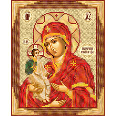 изображение: икона для вышивки бисером Божия Матерь Троеручица