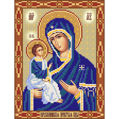 изображение: икона для вышивки бисером Иерусалимская икона Божией Матери