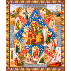 изображение: икона для вышивки бисером Неопалимая Купина