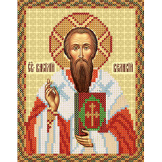 изображение: именная икона для вышивки бисером Св. Василий Великий