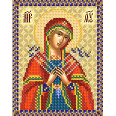 изображение: икона для вышивки бисером Богородица Семистрельная
