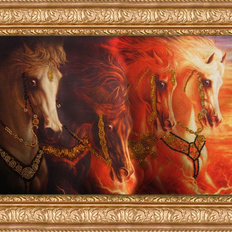 фото: схема для вышивки бисером, Четыре коня