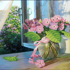 фото: картина для вышивки бисером, Окно в сад