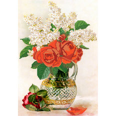 фото: картина для вышивки бисером Красные розы