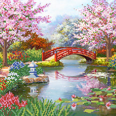 фото: картина для вышивки бисером Японский сад